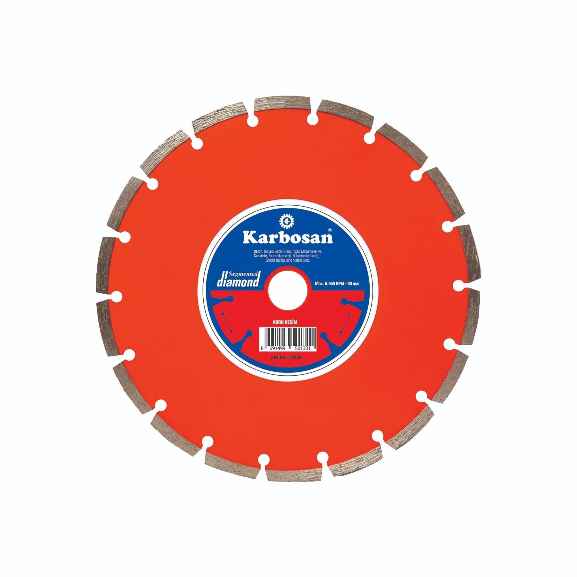 KARBOSAN 8100 SEGMENTLİ BETON KESİCİ 115'LİK ( KIRMIZI )